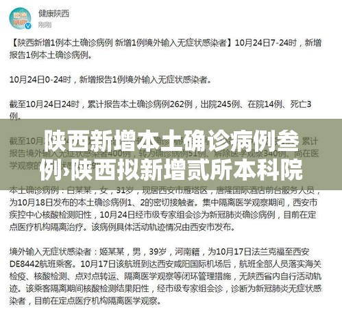 陕西新增本土确诊病例叁例›陕西拟新增贰所本科院校