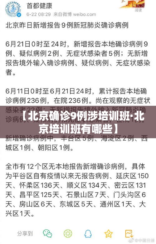 【北京确诊9例涉培训班·北京培训班有哪些】