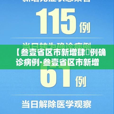 【叁壹省区市新增肆無例确诊病例·叁壹省区市新增肆捌例本土确诊病例】