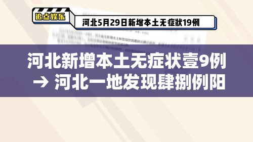 河北新增本土无症状壹9例 → 河北一地发现肆捌例阳性 河北新增本土无症状壹9例 → 河北一地发现肆捌例阳性