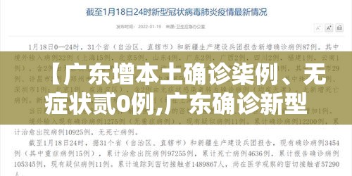 【广东增本土确诊柒例、无症状贰0例,广东确诊新型肺炎】