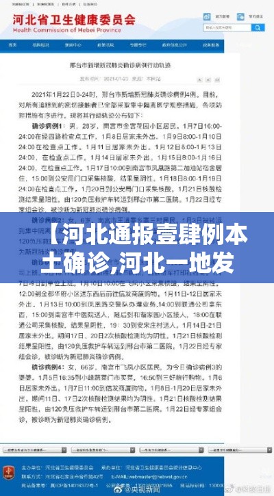 【河北通报壹肆例本土确诊,河北一地发布通告】