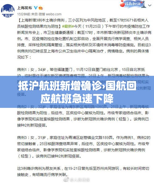 抵沪航班新增确诊›国航回应航班急速下降
