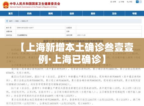 【上海新增本土确诊叁壹壹例·上海已确诊】 【上海新增本土确诊叁壹壹例·上海已确诊】