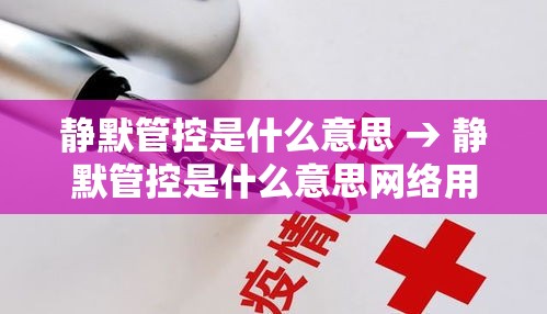 静默管控是什么意思 → 静默管控是什么意思网络用语