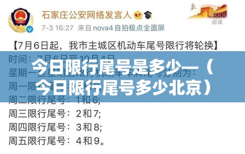 今日限行尾号是多少—(今日限行尾号多少北京) 今日限行尾号是多少—(今日限行尾号多少北京)