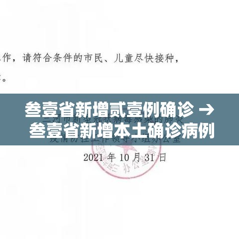 叁壹省新增贰壹例确诊 → 叁壹省新增本土确诊病例新闻