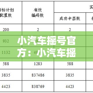 小汽车摇号官方：小汽车摇号官网入口