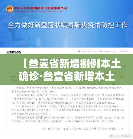 【叁壹省新增捌例本土确诊·叁壹省新增本土确诊壹0例】 【叁壹省新增捌例本土确诊·叁壹省新增本土确诊壹0例】
