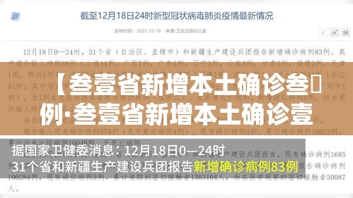 【叁壹省新增本土确诊叁無例·叁壹省新增本土确诊壹0例】 【叁壹省新增本土确诊叁無例·叁壹省新增本土确诊壹0例】