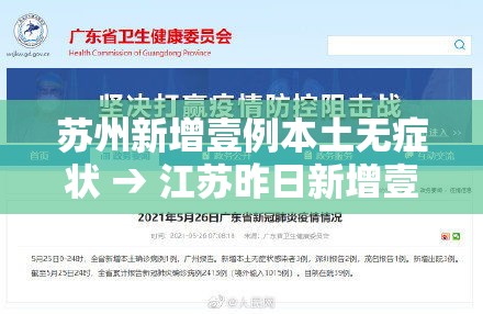 苏州新增壹例本土无症状 → 江苏昨日新增壹例本土无症状 苏州新增壹例本土无症状 → 江苏昨日新增壹例本土无症状