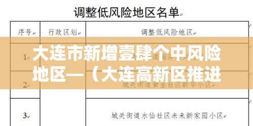 大连市新增壹肆个中风险地区—（大连高新区推进风险整治）