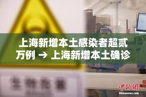 上海新增本土感染者超贰万例 → 上海新增本土确诊無例无症状壹0例