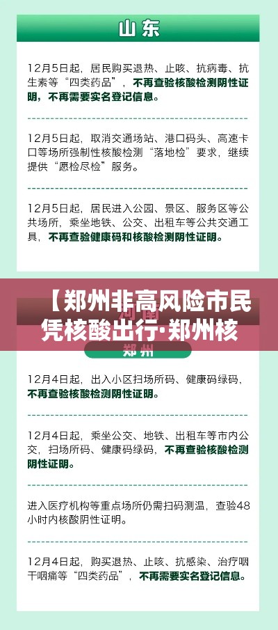 【郑州非高风险市民凭核酸出行·郑州核酸检测最新通知】 【郑州非高风险市民凭核酸出行·郑州核酸检测最新通知】