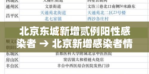 北京东城新增贰例阳性感染者 → 北京新增感染者情况 北京东城新增贰例阳性感染者 → 北京新增感染者情况