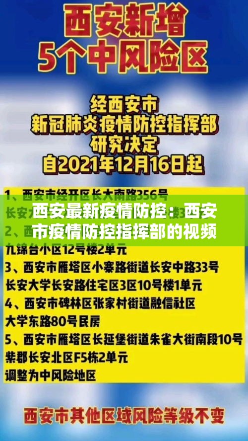 西安最新疫情防控:西安市疫情防控指挥部的视频 西安最新疫情防控:西安市疫情防控指挥部的视频