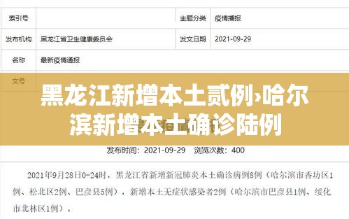 黑龙江新增本土贰例›哈尔滨新增本土确诊陆例 黑龙江新增本土贰例›哈尔滨新增本土确诊陆例