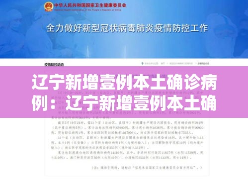 辽宁新增壹例本土确诊病例：辽宁新增壹例本土确诊病例详情