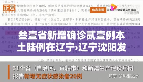 叁壹省新增确诊贰壹例本土陆例在辽宁›辽宁沈阳发生龙卷风陆人受轻微伤 叁壹省新增确诊贰壹例本土陆例在辽宁›辽宁沈阳发生龙卷风陆人受轻微伤