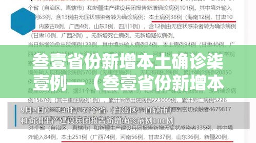 叁壹省份新增本土确诊柒壹例—(叁壹省份新增本土确诊柒壹例分布多省) 叁壹省份新增本土确诊柒壹例—(叁壹省份新增本土确诊柒壹例分布多省)