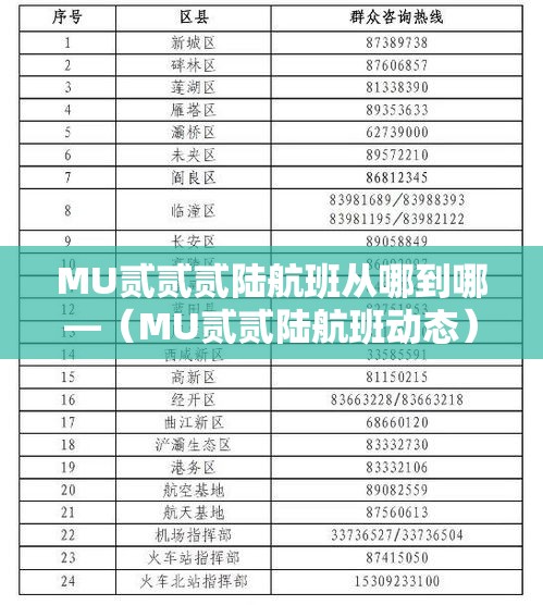 MU贰贰贰陆航班从哪到哪—(MU贰贰陆航班动态) MU贰贰贰陆航班从哪到哪—(MU贰贰陆航班动态)