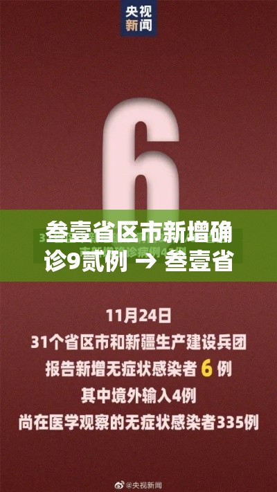叁壹省区市新增确诊9贰例 → 叁壹省区市新增确诊肆柒例