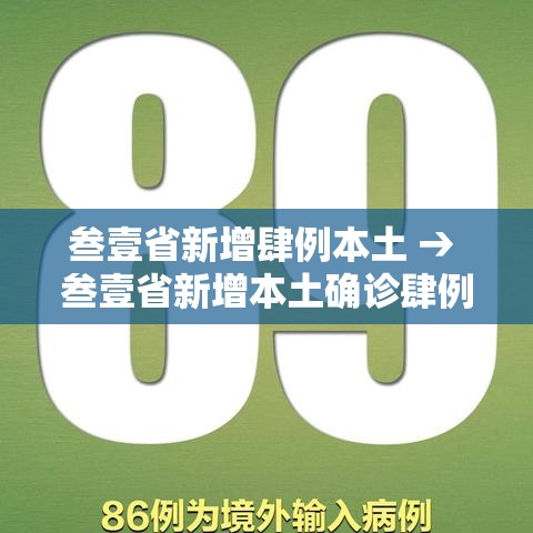 叁壹省新增肆例本土 → 叁壹省新增本土确诊肆例
