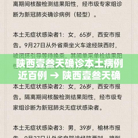 陕西壹叁天确诊本土病例近百例 → 陕西壹叁天确诊本土病例近百例了吗