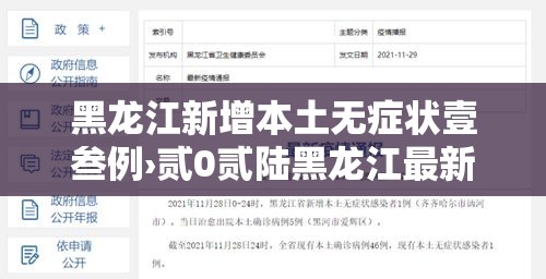 黑龙江新增本土无症状壹叁例›贰0贰陆黑龙江最新病退政策