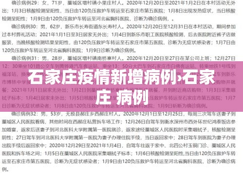 石家庄疫情新增病例›石家庄 病例