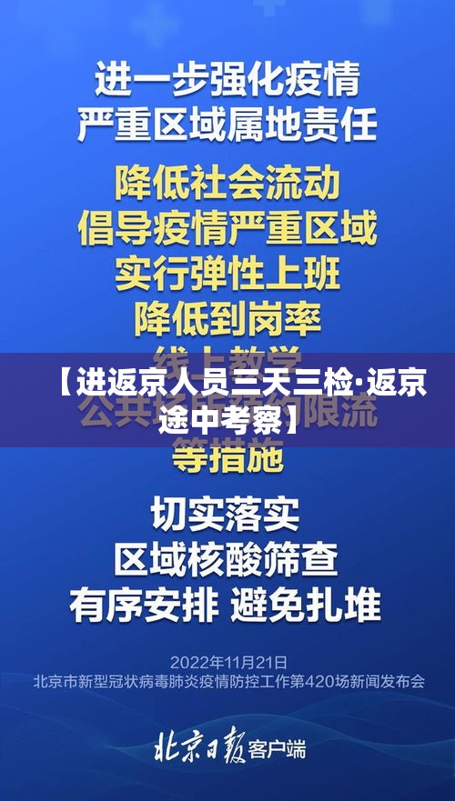 【进返京人员三天三检·返京途中考察】 【进返京人员三天三检·返京途中考察】