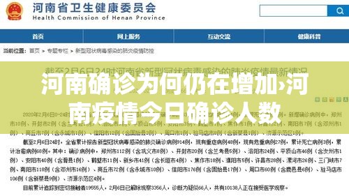 河南确诊为何仍在增加›河南疫情今日确诊人数