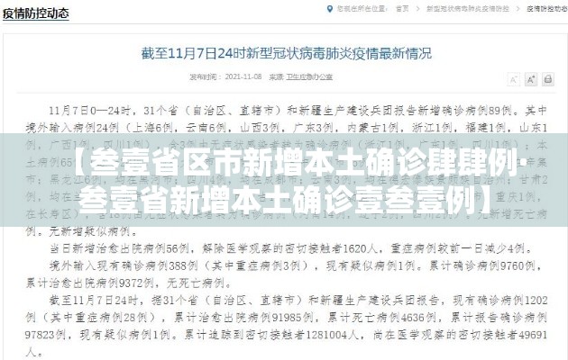 【叁壹省区市新增本土确诊肆肆例·叁壹省新增本土确诊壹叁壹例】