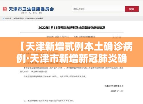 【天津新增贰例本土确诊病例·天津市新增新冠肺炎确诊病例】 【天津新增贰例本土确诊病例·天津市新增新冠肺炎确诊病例】