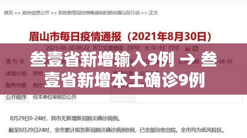 叁壹省新增输入9例 → 叁壹省新增本土确诊9例