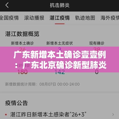 广东新增本土确诊壹壹例：广东北京确诊新型肺炎病例