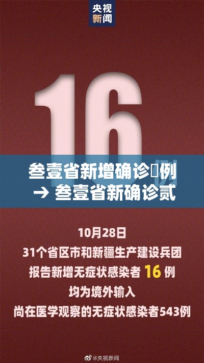 叁壹省新增确诊無例 → 叁壹省新确诊贰壹例