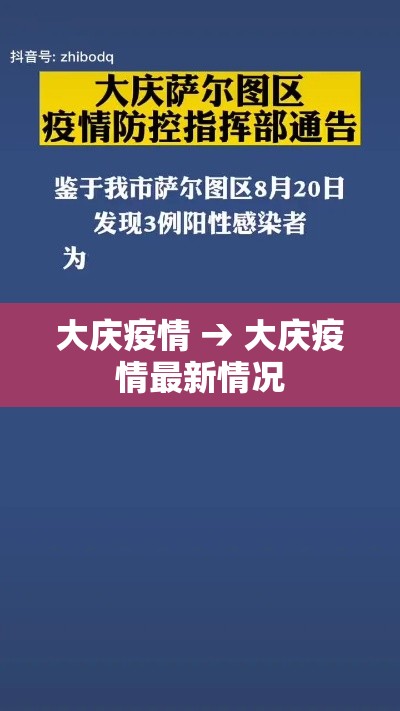 大庆疫情 → 大庆疫情最新情况