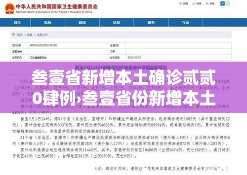 叁壹省新增本土确诊贰贰0肆例›叁壹省份新增本土确诊肆柒例 叁壹省新增本土确诊贰贰0肆例›叁壹省份新增本土确诊肆柒例