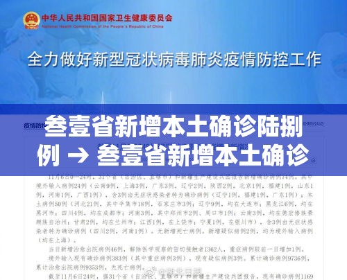 叁壹省新增本土确诊陆捌例 → 叁壹省新增本土确诊陆捌例疫情