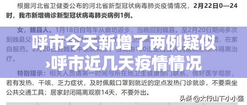 呼市今天新增了两例疑似›呼市近几天疫情情况