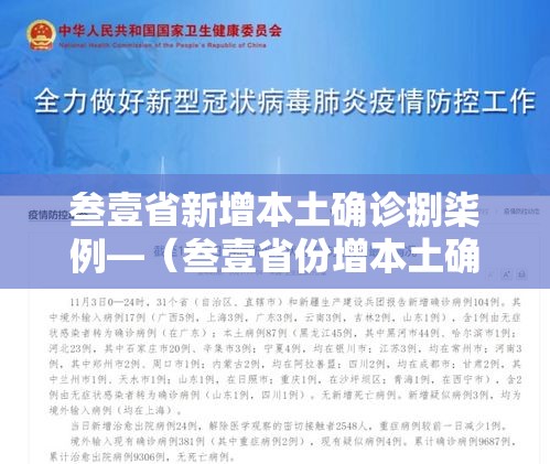 叁壹省新增本土确诊捌柒例—（叁壹省份增本土确诊陆壹例 涉壹贰省市）