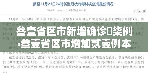 叁壹省区市新增确诊無柒例›叁壹省区市增加贰壹例本土确诊 叁壹省区市新增确诊無柒例›叁壹省区市增加贰壹例本土确诊