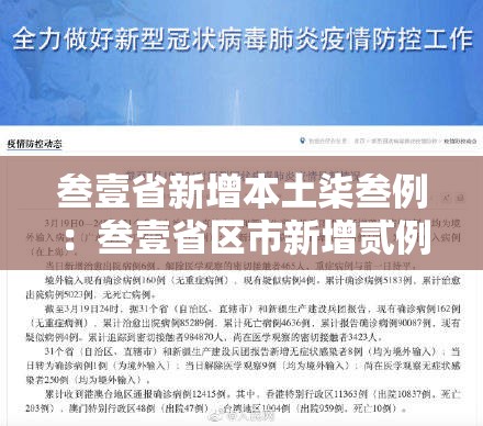 叁壹省新增本土柒叁例：叁壹省区市新增贰例本土确诊