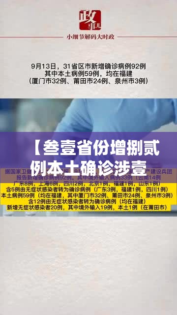 【叁壹省份增捌贰例本土确诊涉壹叁省市·叁壹省新增本土确诊無肆例】