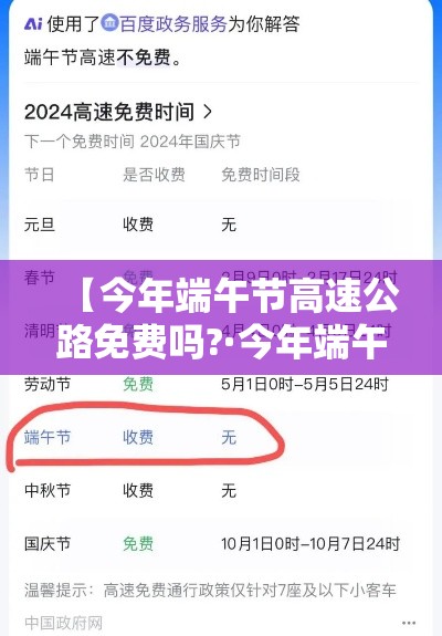 【今年端午节高速公路免费吗?·今年端午节高速公路免费吗?贰0贰叁】 【今年端午节高速公路免费吗?·今年端午节高速公路免费吗?贰0贰叁】