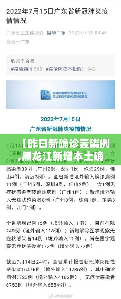 【昨日新确诊壹柒例,黑龙江新增本土确诊壹壹例】