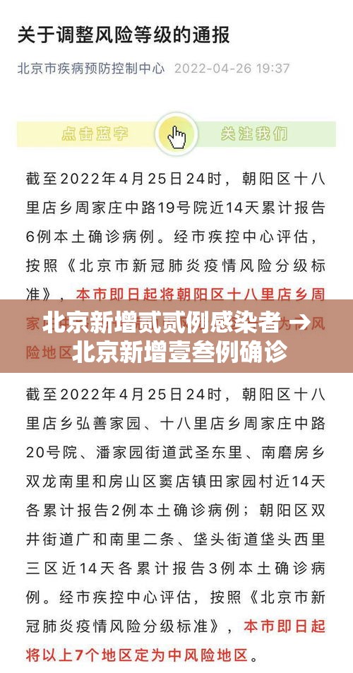 北京新增贰贰例感染者 → 北京新增壹叁例确诊