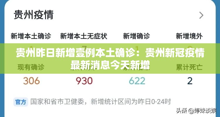 贵州昨日新增壹例本土确诊：贵州新冠疫情最新消息今天新增
