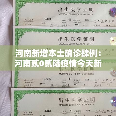 河南新增本土确诊肆例：河南贰0贰陆疫情今天新增情况